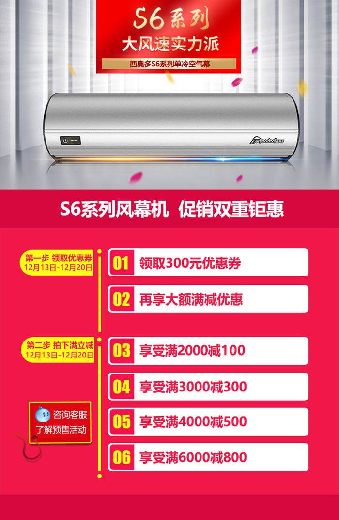 S6系列風(fēng)幕機(jī)，促銷雙重鉅惠