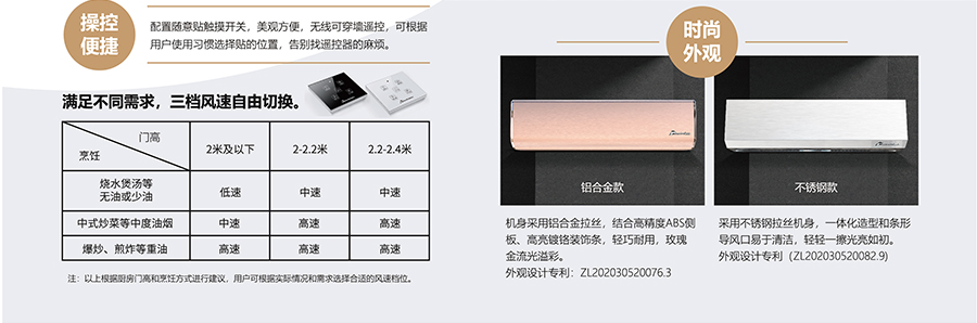 隔斷油煙機，操控便捷